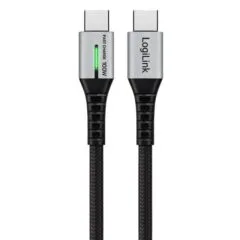 LogiLink USB-C 480 Mb/s, 100W 3.0m w oplocie czarny