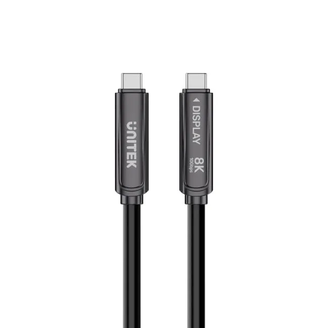 Unitek Kabel optyczny USB-C | 10Gbps | PD60W | 8K@30Hz | czarny, 5m — image 1
