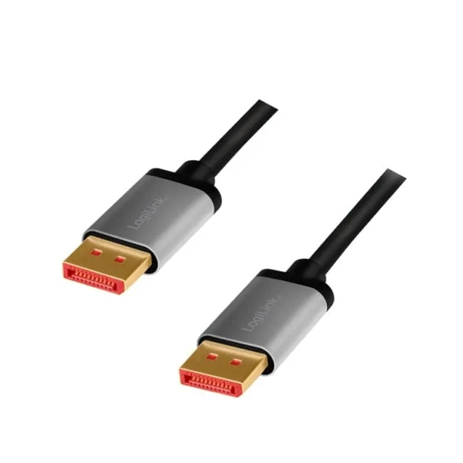 LogiLink DisplayPort 1.4 M/M 1.0m czarno-szary — image 1