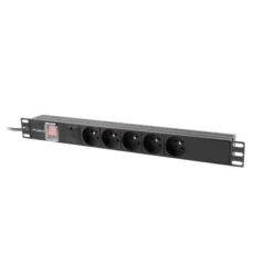 Lanberg listwa zasilająca rack PDU 19" 1U 10A 5x PL 2m czarna C14