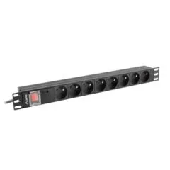 Lanberg listwa zasilająca rack PDU 19" 1U 16A 8x PL 2m czarna