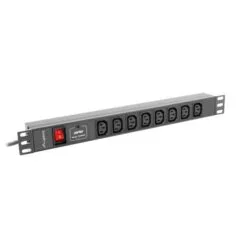 Lanberg listwa zasilająca rack PDU 19" 1U 16A 2m 8x IEC C13 czarna C20