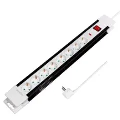 LogiLink 8 gniazd 3.0m czarno-biała