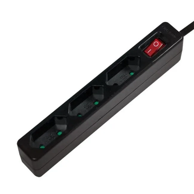 LogiLink 3 gniazda 1.5m czarna | wyłącznik — image 1