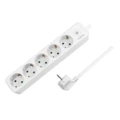LogiLink 5 gniazd 1.5m biała