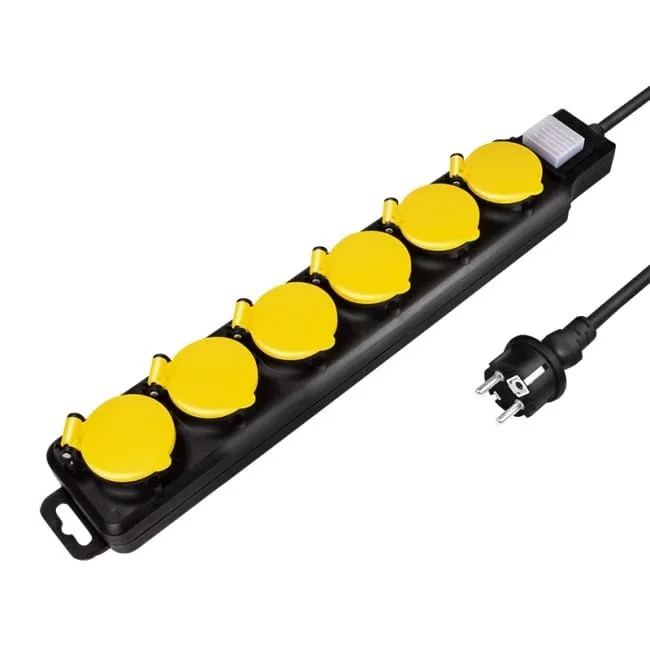LogiLink 6 gniazd IP44 1.5m — image 1