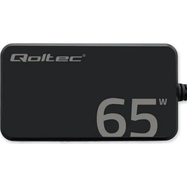 Qoltec 65W GaN Super Fast SLIM | PD | 5-20V | 3.25A | USB-C 3.1 | Laptop | MacBook |Smartfon | + kabel — image 1