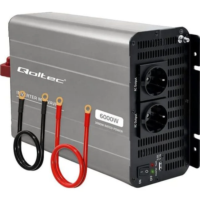 Qoltec MS Wave | 12V na 230V | 3000/6000W | USB — image 1