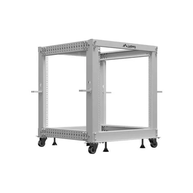Lanberg Open Rack 12U 600x600-1100 regulowany szary — image 1