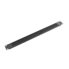 Lanberg Panel szczotkowy do szafy 19" 1U czarny