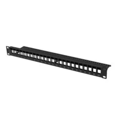 Lanberg Patch Panel pusty 24 port 1U 19" do modułów Keystone czarny