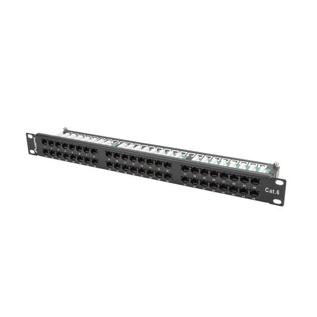 Lanberg Patch Panel 48 port 1U 19" kat.6 UTP czarny — image 1