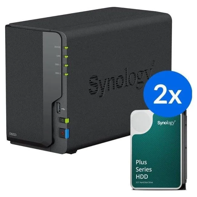 Synology DS223+2x HAT3310-12T (2x 12TB) — image 1