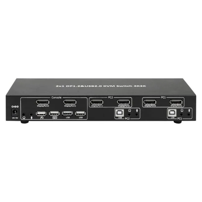 Techly 101928 Przełącznik KVM 2/1 Displayport/USB — image 1