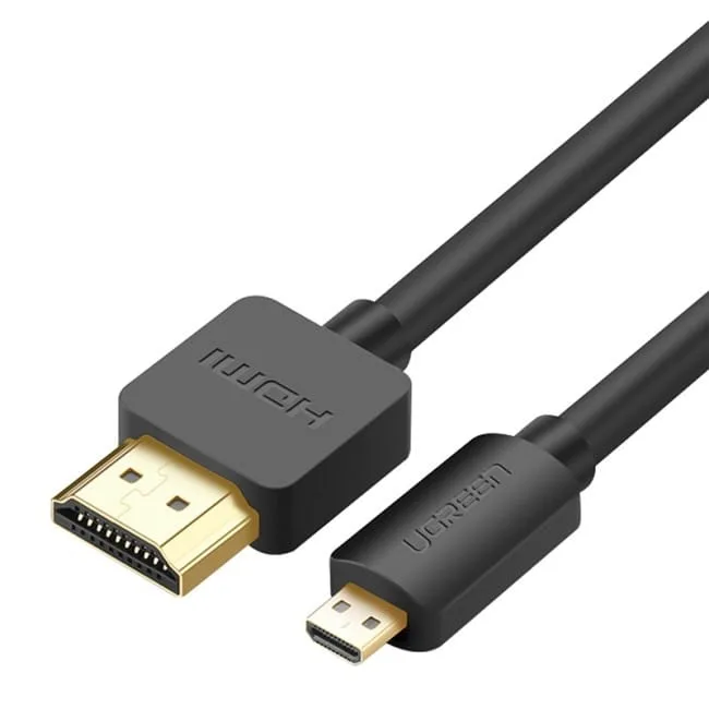 Ugreen micro HDMI - HDMI 4K 3D 2m czarny — image 1