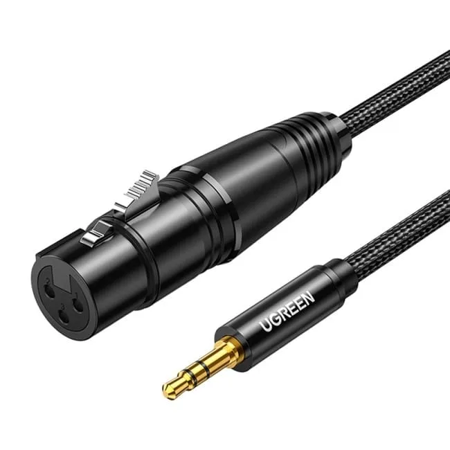 Ugreen AV182 Kabel XLR do jack 3.5mm AUX 1m czarny — image 1