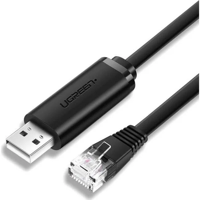 Ugreen CM204 USB - RJ45 1.5m czarny — image 1