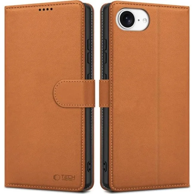 Tech-Protect Wallet iPhone 16E saddle brown — image 1