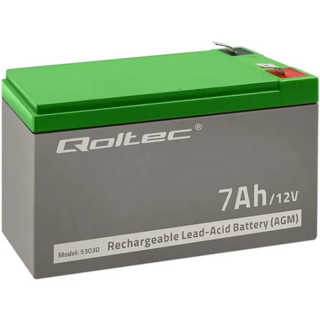 Qoltec Akumulator AGM 12V 7Ah — image 1