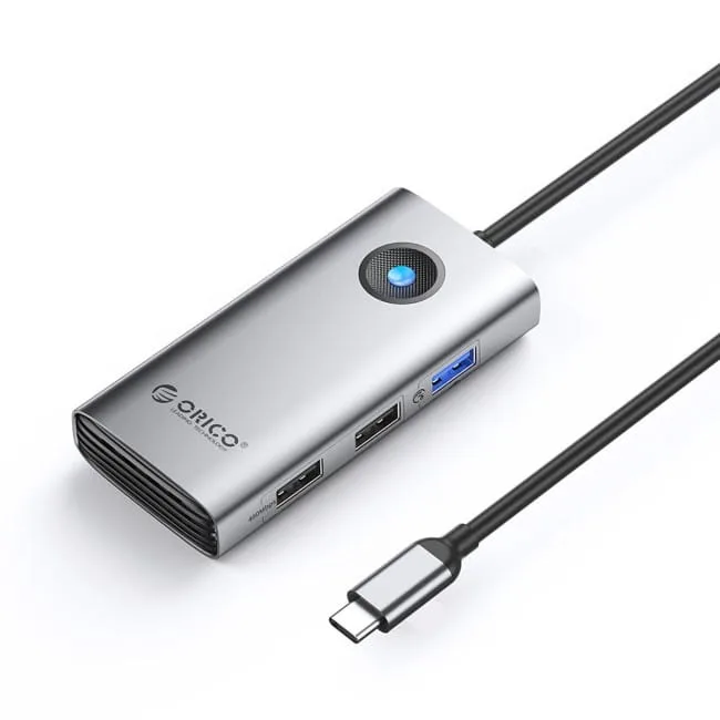 Stacja dokująca HUB 5w1 Orico USB-C, HDMI, 2xUSB (szara) — image 1