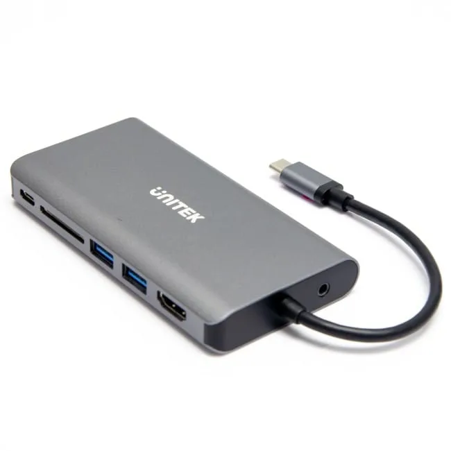 Unitek Hub USB-C 3.1 8w1 z Power Delivery 100W — image 1