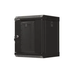 Lanberg szafa rack wisząca 10" 6U 300x300 czarna drzwi przeszklone (flat pack)