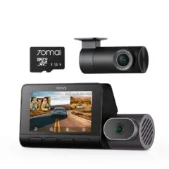 70mai Dash Cam 4K T800 & 1080 Rear Cam. & 128GB SD 3-Channel w/ Dual 4K, IMX678,  AI Detection