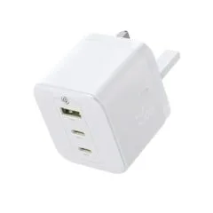Baseus Charger Wall 65W USB-Cx2/USB-A UK+100W USB-C Cable PALM White