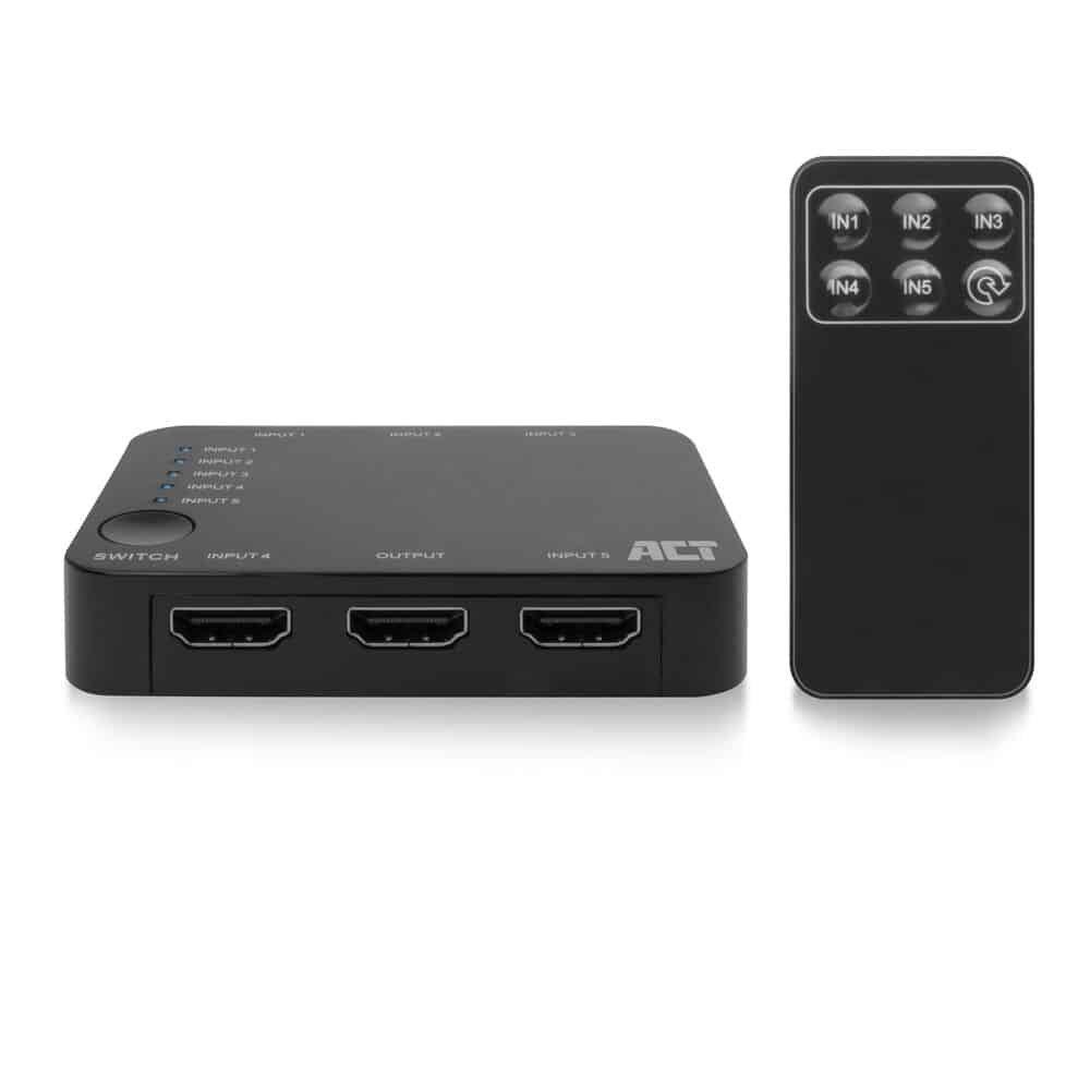 AC7841 HDMI Switch 5 Inputs, 1 Outpit 4K @60Hz Support Act