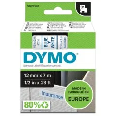 DYMO D1 Standard - Blue on White - 12mm label-making tape