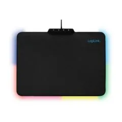 Mauspad Gaming LogiLink RGB Beleuchtung mit USB-A Anschluss Silikon 36x26cm Black