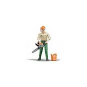 BRUDER Forstarbeiter mit Zubehr (grn/beige)