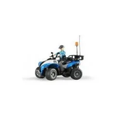 BRUDER Polizei-Quad mit Polizist und Ausstattung (blau/wei)