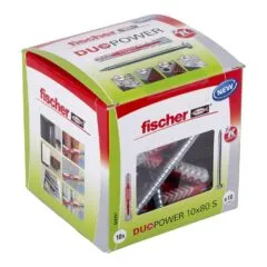 fischer DuoPower 10x80 S Dübel mit Schrauben 10 x 80 mm, 10 Stück