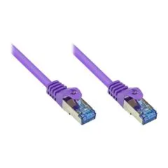 GoodConnections Patchkabel mit Rastnasenschutz, Cat. 6A, S/FTP, PiMF, halogenfrei, 500MHz, violett, 20m,