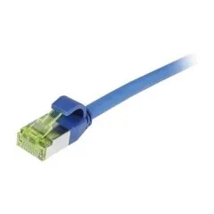 Synergy21 Patchkabel RJ45, CAT6A 500Mhz, 1,0m, blau, S-STP(S/FTP), slimline rund d=4,5mm, TPE/LSZH(Superflex), AWG28, mit CAT7 Rohkabel,