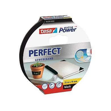 tesa extra Power Perfect Gewebeband 25m 19mm schwarz — image 1