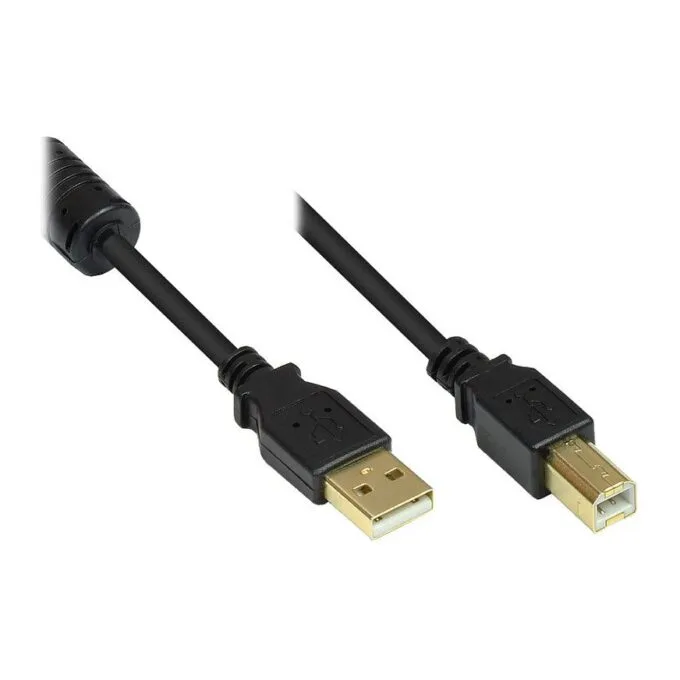 Good Connections USB2.0 Kabel m.Ferrit A-B schw. 1m — image 1