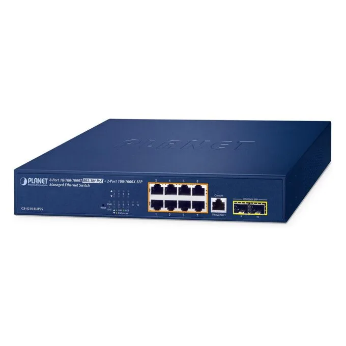 Planet GS-4210-8UP2S 8-Port Managed Switch — image 1