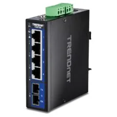 TRENDnet TI-G51SC 5-Port Gigabit Switch Industrial DIN-Rail mit MM SC-Port