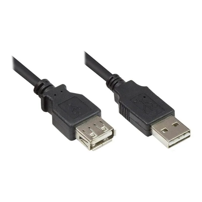 Good Connections USB2.0 Verlängerung A-St.-A-Bu. schw. 0,5m — image 1