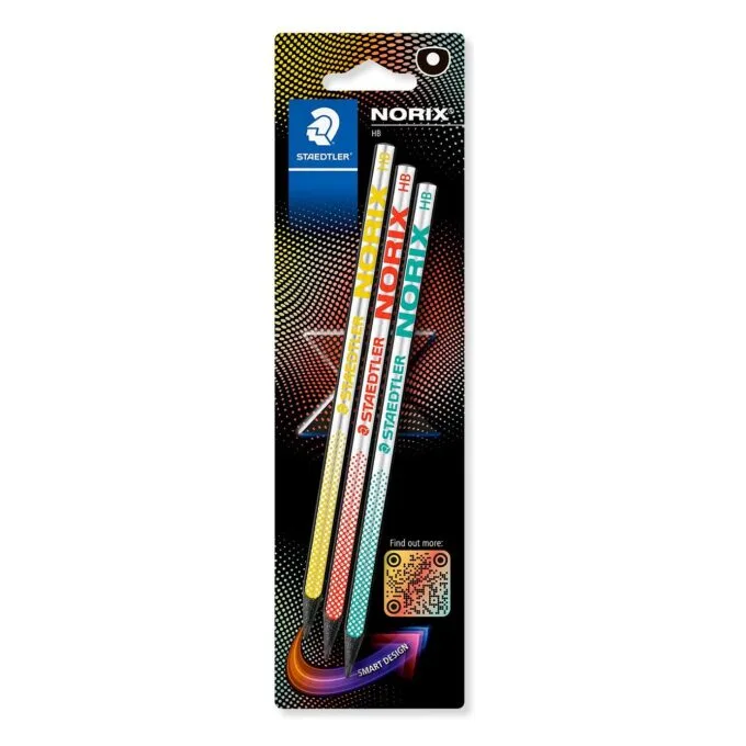 STAEDTLER Buntstifte NORIX HB x3 BK 100% PEFC retail — image 1