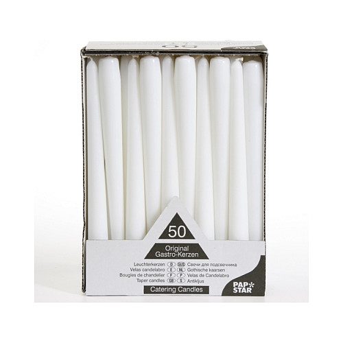 CANDLE PAPSTAR Kerzen 25 cm weiß