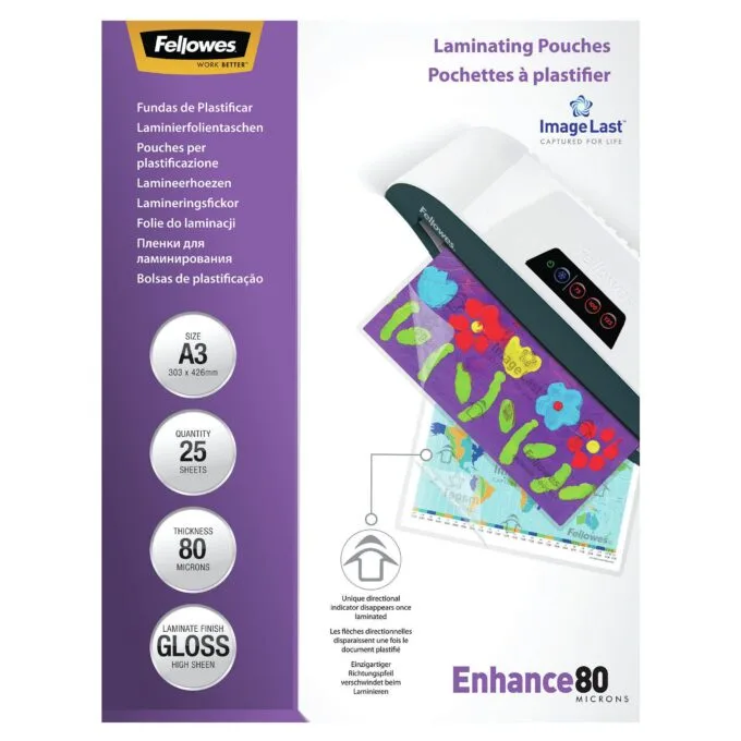 Fellowes Laminierfolie ImageLast A3 80Mikron glänzend 25P — image 1