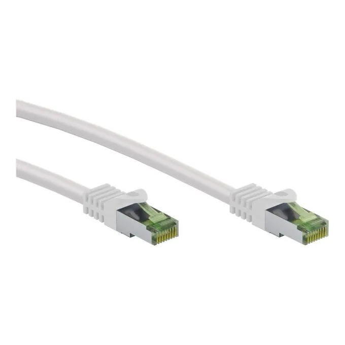 Goobay RJ45 Patchkabel mit CAT 8.1 S/FTP Rohkabel 10m, weiß — image 1