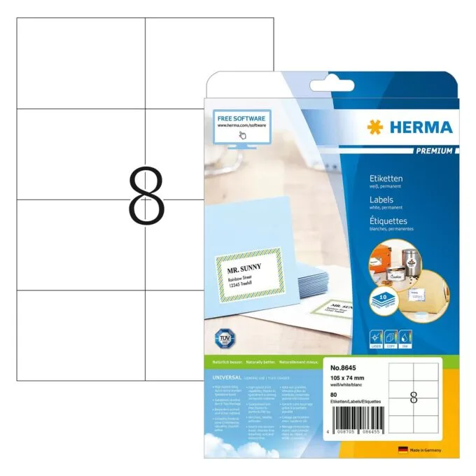 HERMA 8645 self-adhesive label — image 1