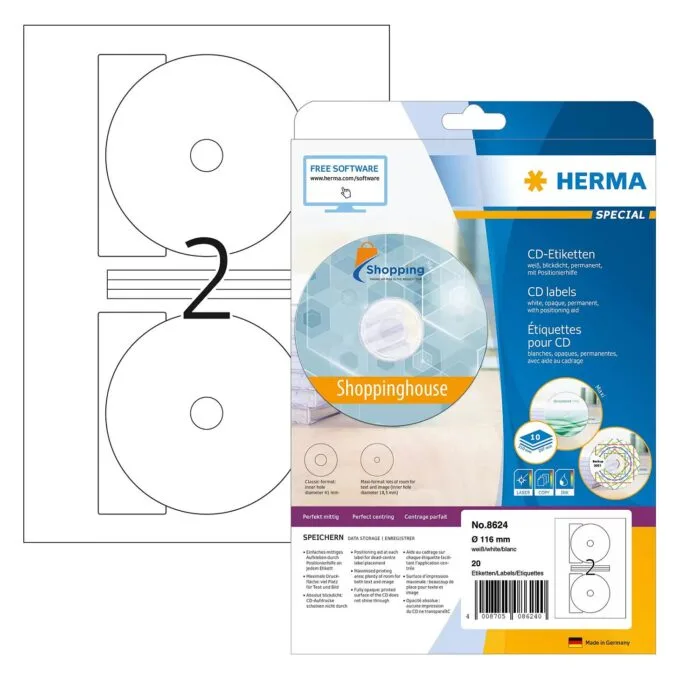 HERMA 8624 printer label — image 1