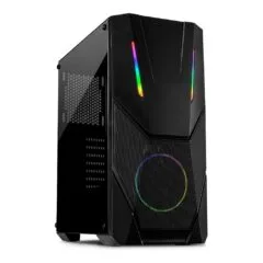 Inter-Tech IT-3303 Hornet Midi Tower ATX RGB Gaming Gehäuse mit Seitenfenster