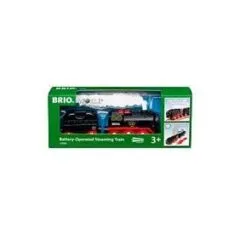 Batterie-Dampflok mit Wassertank (schwarz/rot)