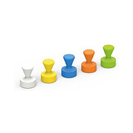 Kegelmagnete Ø 1,2 x 1,6 cm farbsortiert – 10 Stück